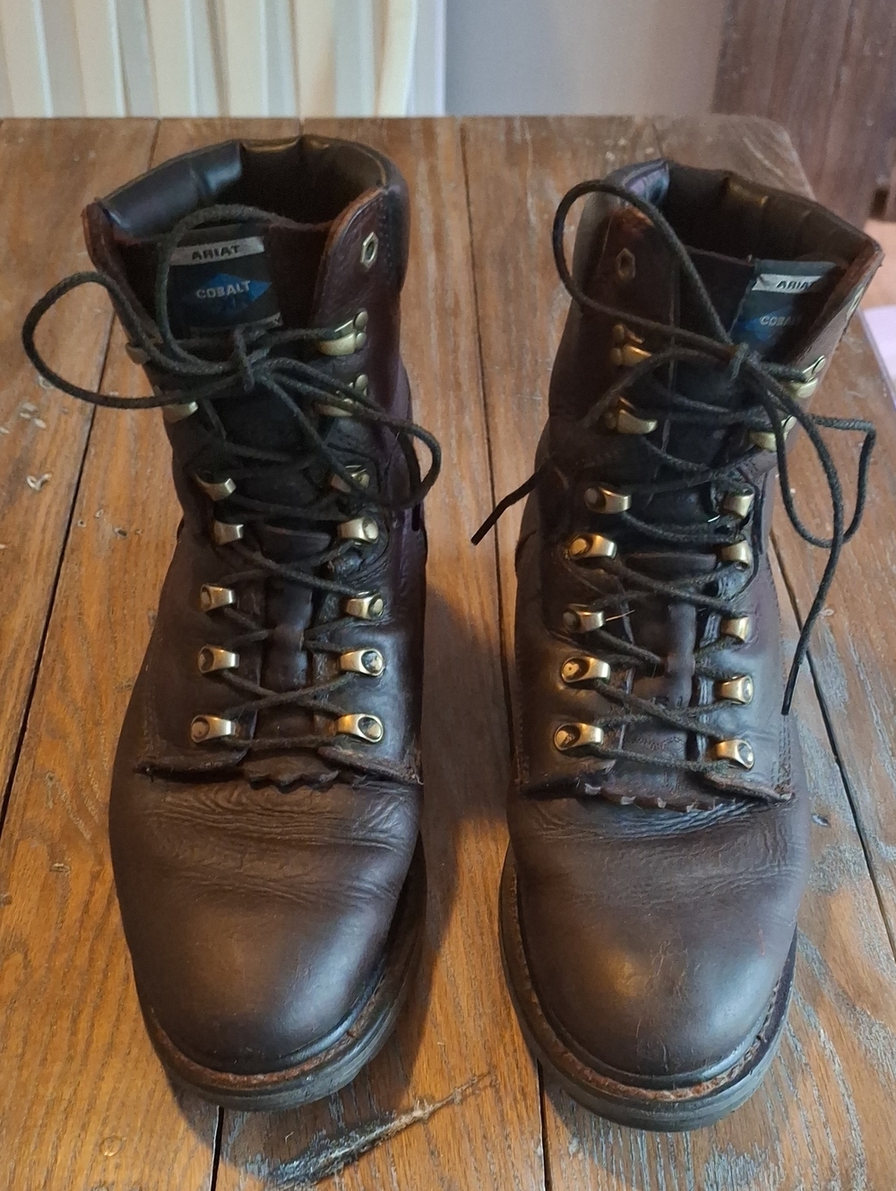 Ariat Brown Leather Lace-Up Work Boots